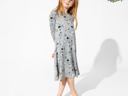 Casper Halloween Bamboo Girls  Long Sleeve Dress Online Sale