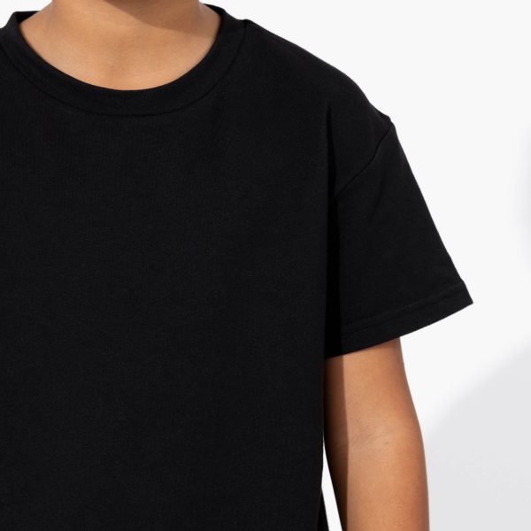 Obsidian Black Bamboo Terry Kids Oversized T-Shirt For Cheap