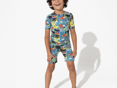 Justice League Heroes Bamboo Kids Pajama Short Set Cheap