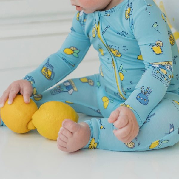 Blue Lemonade Bamboo Convertible Footie For Cheap