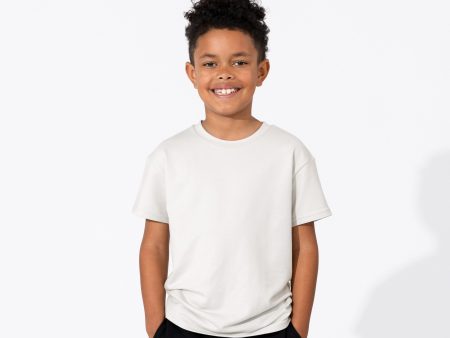 Bone White Bamboo Terry Kids Oversized T-Shirt Discount