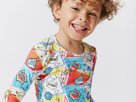 Comic Hero Bamboo Kids Pajamas For Cheap