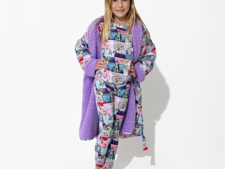 Justice League Heroines Bamboo Kids Sherpa Robe Online