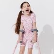 Milk & Cookies Pink Bamboo Kids Pajama Short Set Online