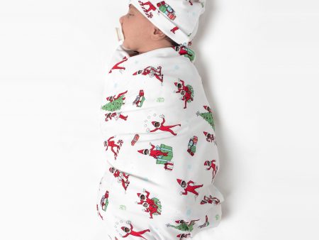 The Elf On The Shelf Bamboo Swaddle & Beanie Set For Sale