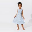 Milk & Cookies Blue Bamboo Girls  Sleeveless Dress For Sale