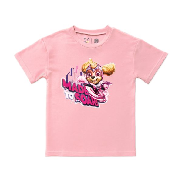 PAW Patrol: The Mighty Movie Skye Dusty Rose Bamboo Terry Kids Oversized T-Shirt Fashion