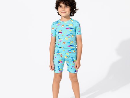 Baby Shark Bamboo Kids Pajama Short Set For Cheap