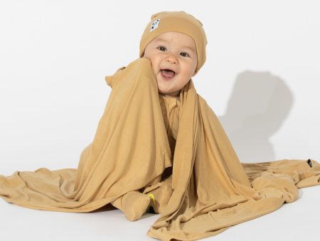 Latte Bamboo Swaddle & Beanie Set Sale