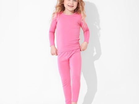 Bubblegum Pink Bamboo Kids Pajamas For Cheap