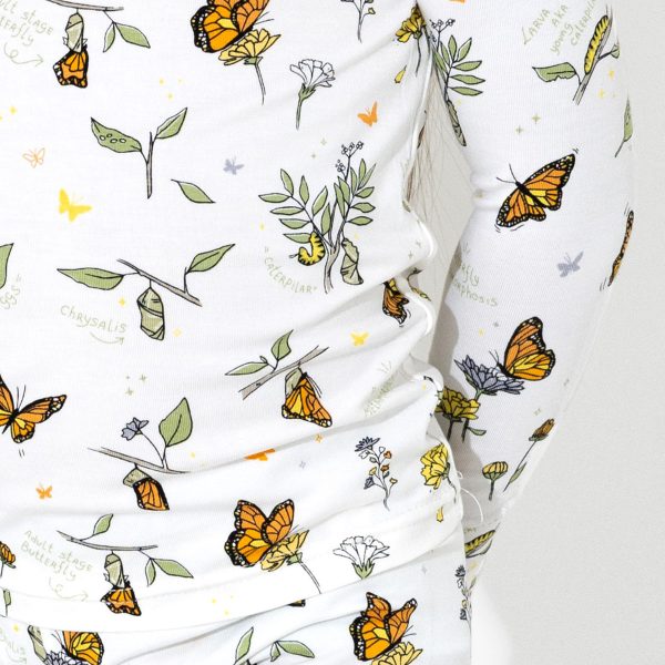 Monarch Butterfly Bamboo Kids Pajamas Sale