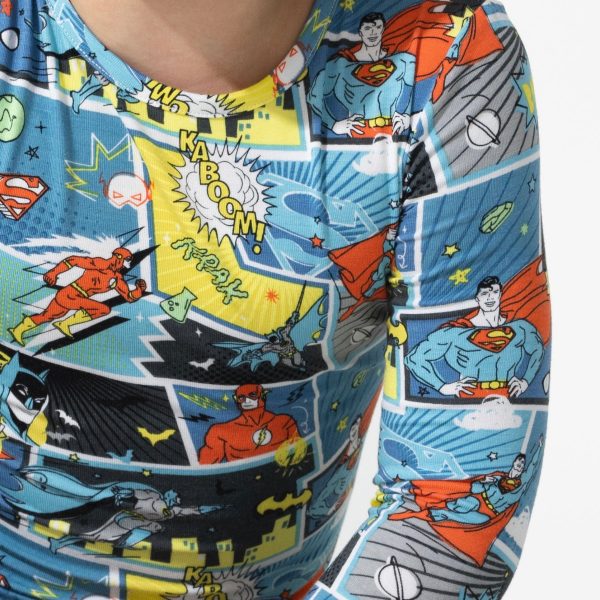 Justice League Heroes Bamboo Kids Pajamas For Cheap