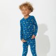 Monaco Blue Bamboo Kids Pajamas Online Sale