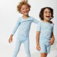 Milk & Cookies Blue Bamboo Kids Pajama Short Set Sale