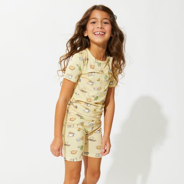 Love You Brunches Bamboo Kids Pajama Short Set on Sale