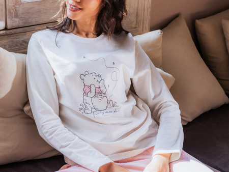 Winnie the Pooh بيجاما حريمي كُم طويل Hot on Sale