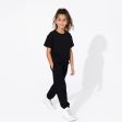 Obsidian Black Bamboo Terry Kids Oversized T-Shirt For Cheap