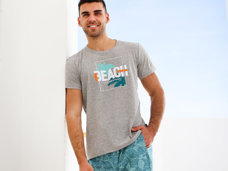 beach بيجاما رجالي شورت مطبوع on Sale